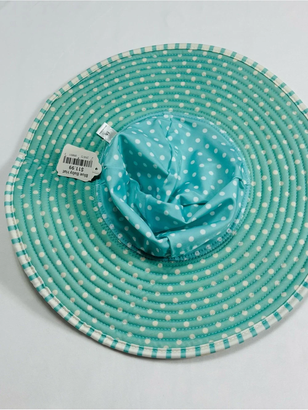 Blue Polka Dot Kids Sun Hat H029